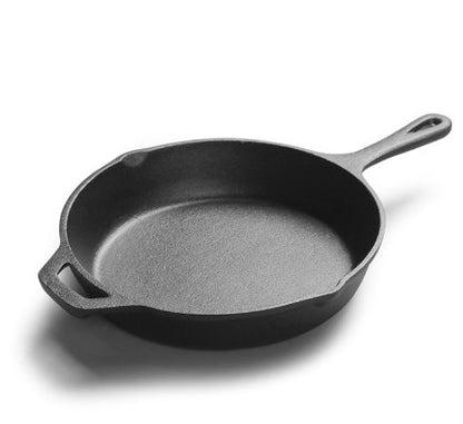 Thick Cast Iron Skillet, 25cm – Natural Non-Stick, Even Heat, Oven Safe