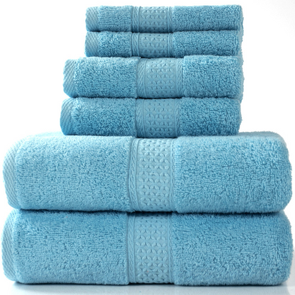 Cotton Bath Towel Set of 6 – Soft & Absorbent, 20+ Colors