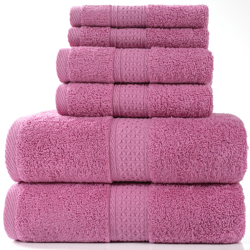 Cotton Bath Towel Set of 6 – Soft & Absorbent, 20+ Colors