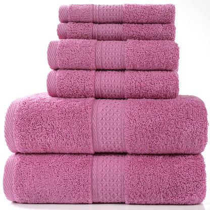 Cotton Bath Towel Set of 6 – Soft & Absorbent, 20+ Colors