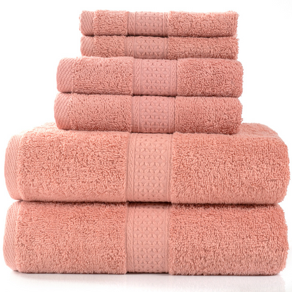 Cotton Bath Towel Set of 6 – Soft & Absorbent, 20+ Colors