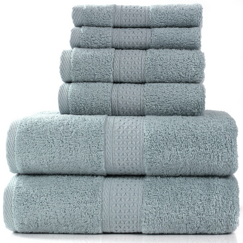 Cotton Bath Towel Set of 6 – Soft & Absorbent, 20+ Colors