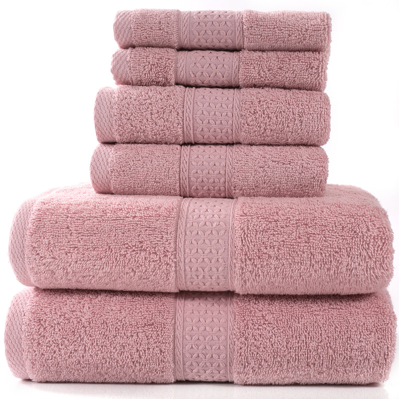 Cotton Bath Towel Set of 6 – Soft & Absorbent, 20+ Colors