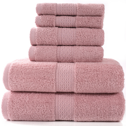 Cotton Bath Towel Set of 6 – Soft & Absorbent, 20+ Colors