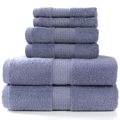 Cotton Bath Towel Set of 6 – Soft & Absorbent, 20+ Colors