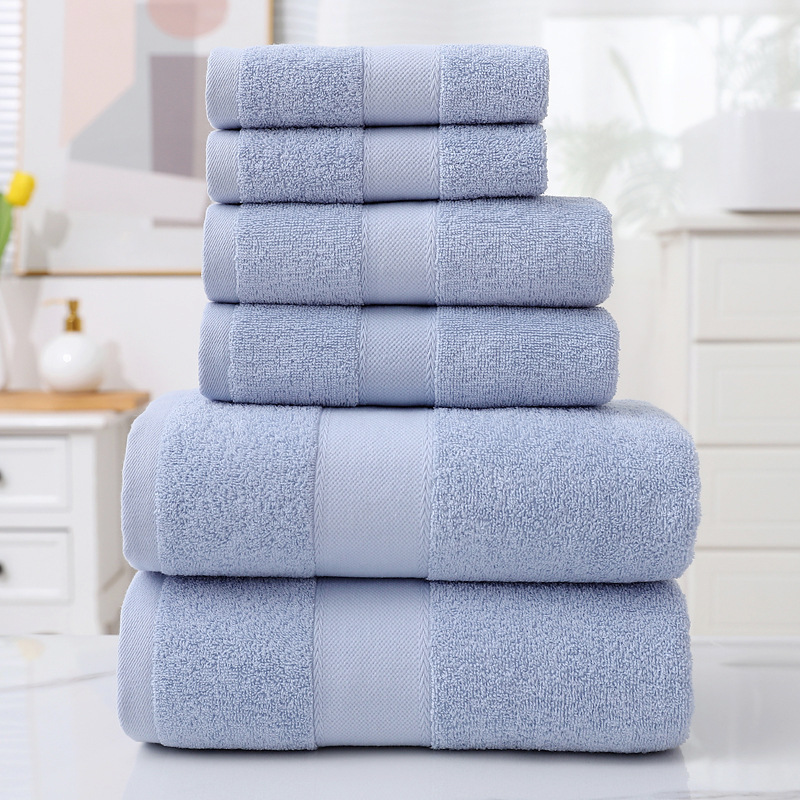 Cotton Bath Towel Set of 6 – Soft & Absorbent, 20+ Colors