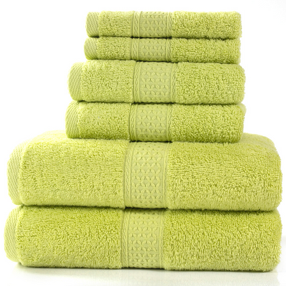 Cotton Bath Towel Set of 6 – Soft & Absorbent, 20+ Colors