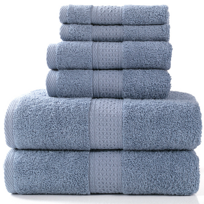 Cotton Bath Towel Set of 6 – Soft & Absorbent, 20+ Colors