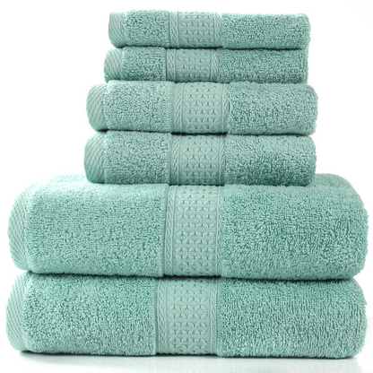 Cotton Bath Towel Set of 6 – Soft & Absorbent, 20+ Colors