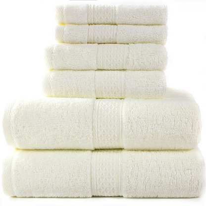 Cotton Bath Towel Set of 6 – Soft & Absorbent, 20+ Colors