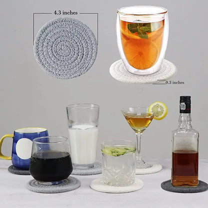 Handmade Braided Fabric Drink Coaster