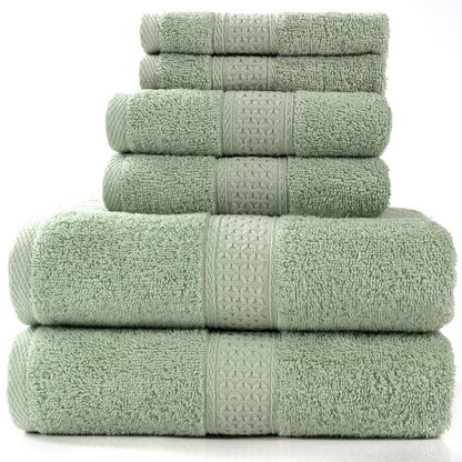Cotton Bath Towel Set of 6 – Soft & Absorbent, 20+ Colors