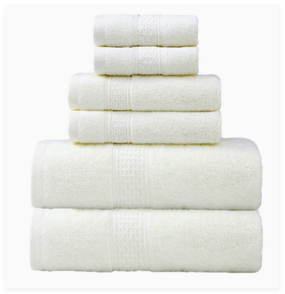 Cotton Bath Towel Set of 6 – Soft & Absorbent, 20+ Colors