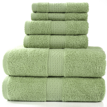 Cotton Bath Towel Set of 6 – Soft & Absorbent, 20+ Colors