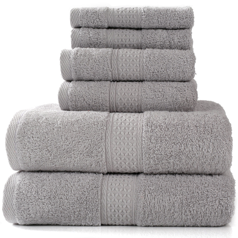Cotton Bath Towel Set of 6 – Soft & Absorbent, 20+ Colors
