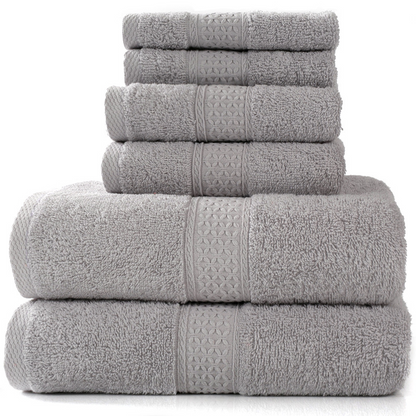 Cotton Bath Towel Set of 6 – Soft & Absorbent, 20+ Colors