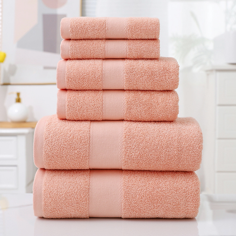 Cotton Bath Towel Set of 6 – Soft & Absorbent, 20+ Colors
