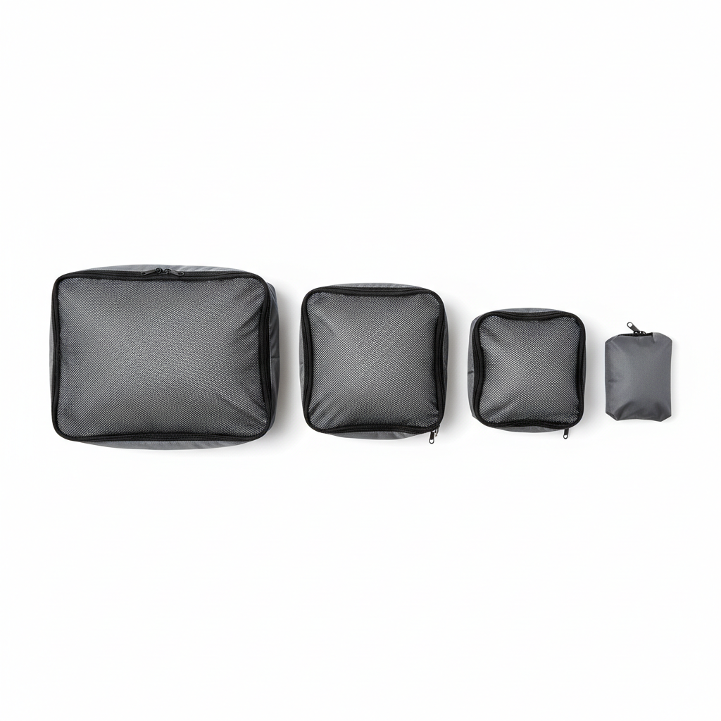 4-Piece Soft Packing Cube Set – Travel Organizers for Suitcases
