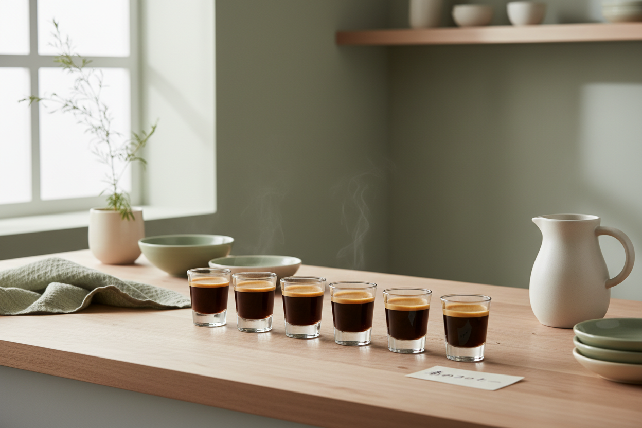 Shot glasses as espresso cups